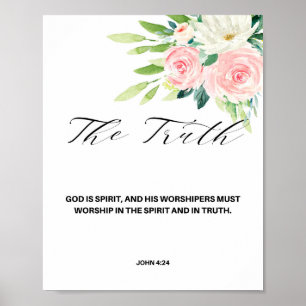 John 4:24, Bijbelverse Poster