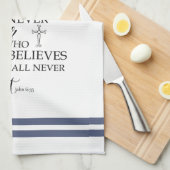 John 635 Brood van het Zachte Blauwe Inspirerend v Theedoek (Quarter Fold)