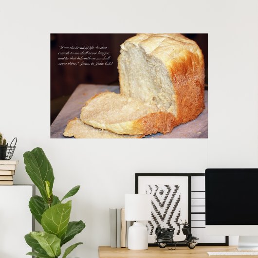 John 6:35 Poster des écritures (Bureau à domicile)