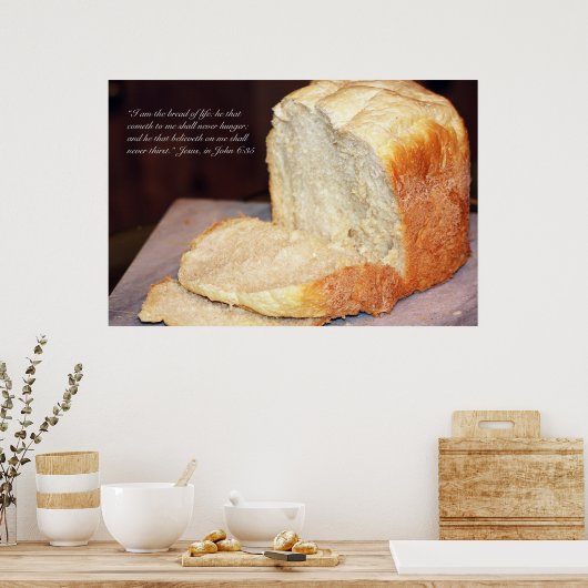 John 6:35 Poster des écritures (Cuisine)