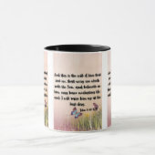 John 6:40 KJV Bible Verse Pic Mug à deux tons (Centre)