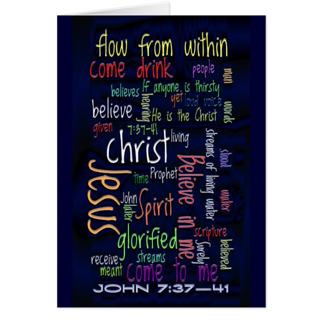 John 7:37-41 Donkerwater (Voorkant)