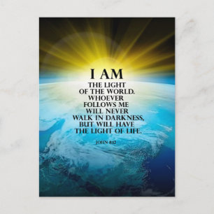 John 8:12 briefkaart