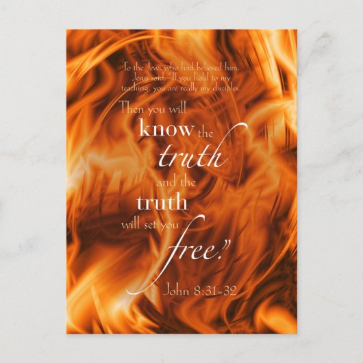 John 8:31-32 briefkaart (Voorkant)
