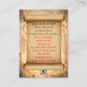 John 8:31-32 Cartes KJV (Devant)