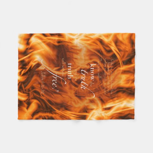 John 8:31-32 fleece deken (Voorkant (Horizontaal))