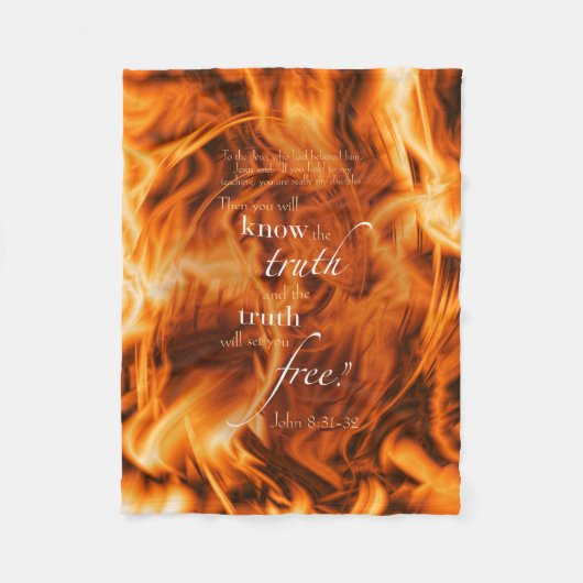 John 8:31-32 fleece deken (Voorkant)