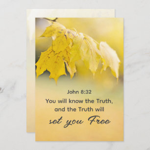 John 8:32 La vérité vous mettra GRATUITEMENT Carte