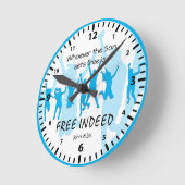 John 8:36 | Als de Zoon u plaatst | GRATIS INDEXbl Ronde Klok (Hoek)