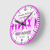 John 8:36 | Als de Zoon u plaatst | GRATIS INDEXPi Ronde Klok (Hoek)