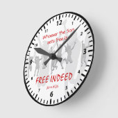 John 8:36 | Als de Zoon u VRIJ INDEERT Ronde Klok (Hoek)