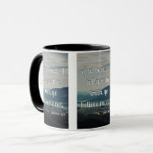 John 8:45 KJV Bible Scripture Pic Mug à deux tons (Devant gauche)