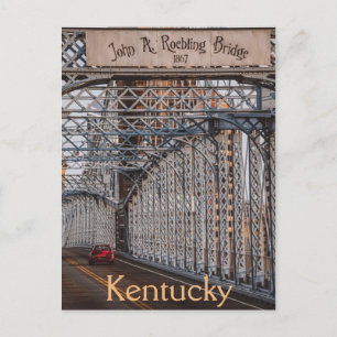 John A. Roebling Suspension Bridge Kentucky USA Briefkaart