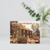 John Adams Birthplace, Massachusetts Briefkaart (Staand voorkant)