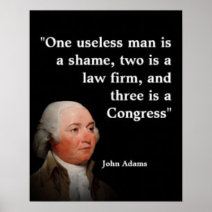John Adams citaat over Congres Poster