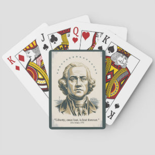 John Adams citaat tweede president illustratie Pokerkaarten