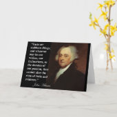 John Adams "Feiten zijn hardnekkige dingen" Quote Kaart (Gele Bloem)