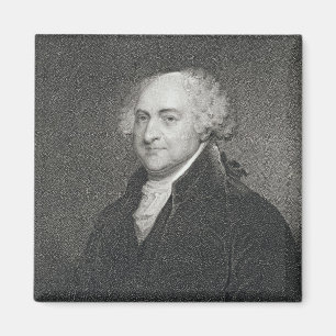 John Adams, gegraveerd door James Barton Longacre Magneet