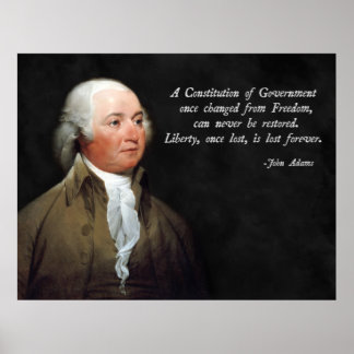 John Adams Grondwet Poster
