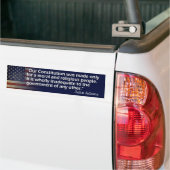 John Adams: Morele en religieuze mensen Bumpersticker (Op Truck)