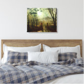 John Atkinson Grimshaw bij de parkpoort Canvas Afdruk (Insitu (Slaapkamer))