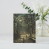 John Atkinson Grimshaw - Een moonlit rijstrook Briefkaart (Staand voorkant)
