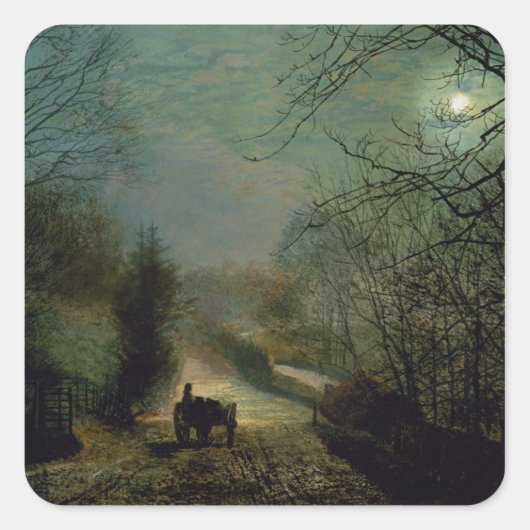 John Atkinson Grimshaw | Forge Valley Vierkante Sticker (Voorkant)
