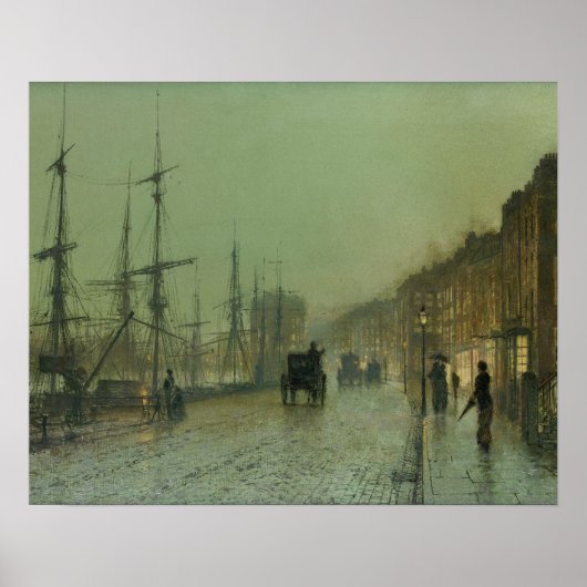 John Atkinson Grimshaw - Glasgow Docks Poster (Voorkant)
