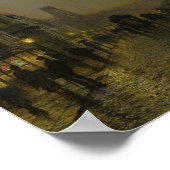 John Atkinson Grimshaw - Glasgow, zaterdagnacht Poster (Hoek)