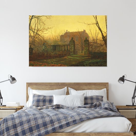 John Atkinson Grimshaw - Herfst ochtend Canvas Afdruk (Insitu (Slaapkamer))
