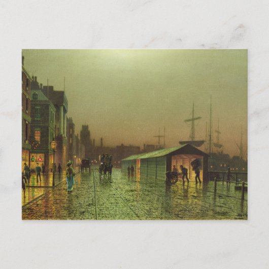 John Atkinson Grimshaw | Liverpool Docks Briefkaart (Voorkant)