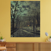 John Atkinson Grimshaw - November Canvas Afdruk (Insitu (Woonkamer))