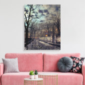 John Atkinson Grimshaw november Canvas Afdruk (Insitu (Woonkamer))