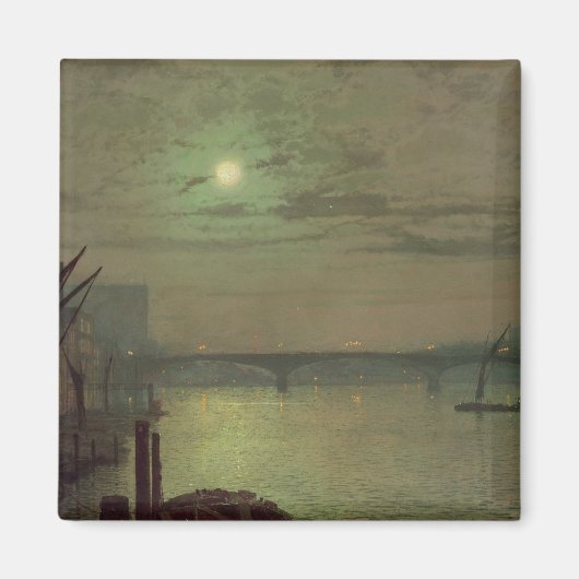 John Atkinson Grimshaw | Southwark Bridge, 1882 o Magneet (Voorkant)