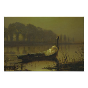 John Atkinson Grimshaw - The Lady of Shalott Foto Afdruk