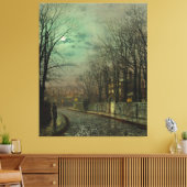 John Atkinson Grimshaw - The Tryst Canvas Afdruk (Insitu (Woonkamer))