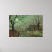John Atkinson Grimshaw - Under the Silvery Moon Canvas Afdruk (Voorkant)