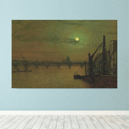 John Atkinson Grimshaw - Waterloo Bridge, London Canvas Afdruk