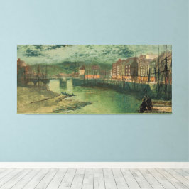 John Atkinson Grimshaw - Whitby Docks Canvas Afdruk