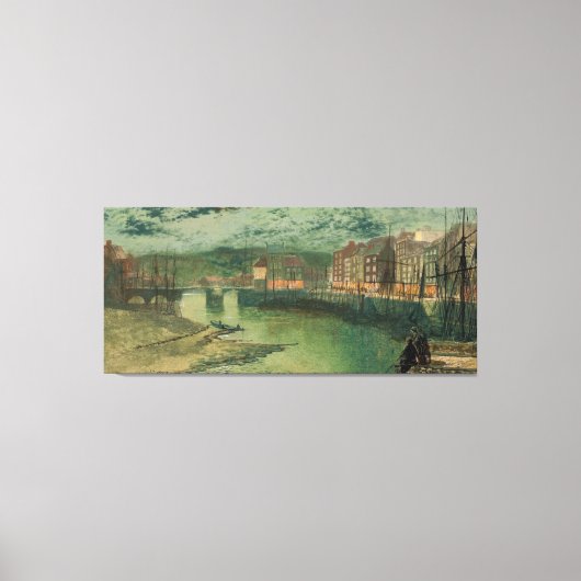 John Atkinson Grimshaw - Whitby Docks Canvas Afdruk (Voorkant)