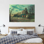 John Atkinson Grimshaw - Yew Court, Scalby Canvas Afdruk (Insitu (Slaapkamer))
