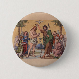 JOHN BAPTIZING JESUS RONDE BUTTON 5,7 CM