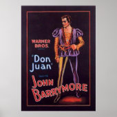 John Barrymore "Don Juan" 1926 Poster (Voorkant)