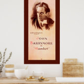 John Barrymore in Hamlet Broadway 1922 Poster (Keuken)