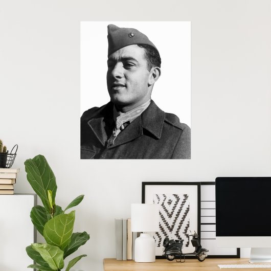 John Basilone - WW2 Hero Poster (Thuiskantoor)