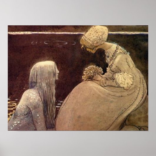 John Bauer Agneta en het meer King Poster (Voorkant)