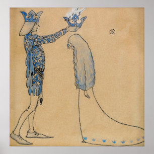 John Bauer - Crown of gold Poster