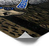 John Bauer - Då och då tog tomten label i tyglarna Poster (Hoek)