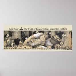 John Bauer Domberget Trolls verwacht gasten CC123 Poster