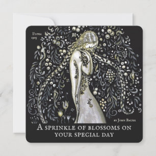 John Bauer Flora Decoratieve bloemen Birthday-kaar Kaart